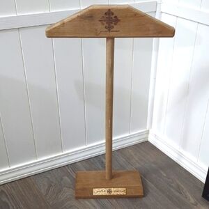 Vintage Jane Marie Wood Shirt Stand with Design